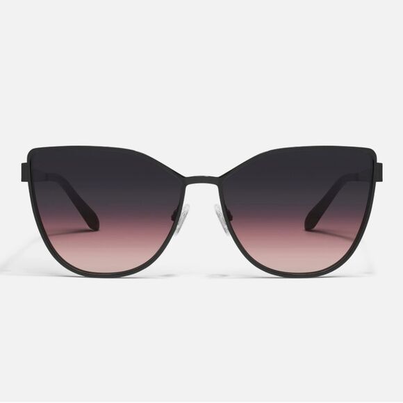 Quay Australia In Pursuit Sunglasses- Black Frame/Black Plum Pink Lens main image 8